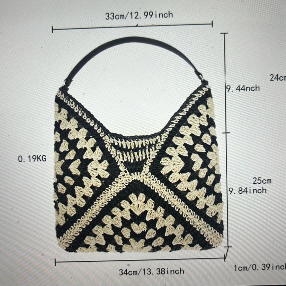 Straw Commuter Shoulder Bag - Picture 3 of 5